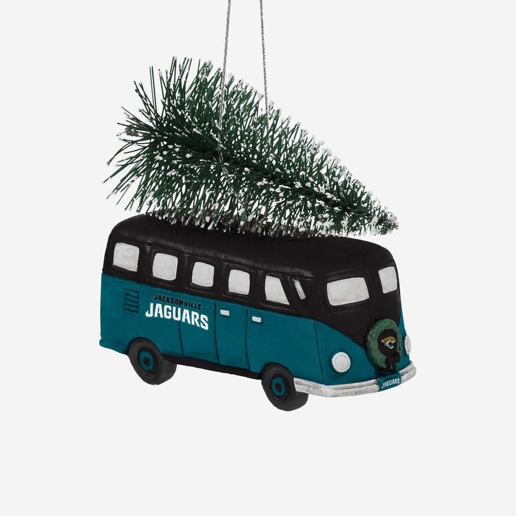 Jacksonville Jaguars Retro Bus With Tree Ornament Foco - FOCO.com