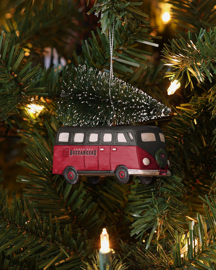 Tampa Bay Buccaneers Retro Bus With Tree Ornament FOCO - FOCO.com