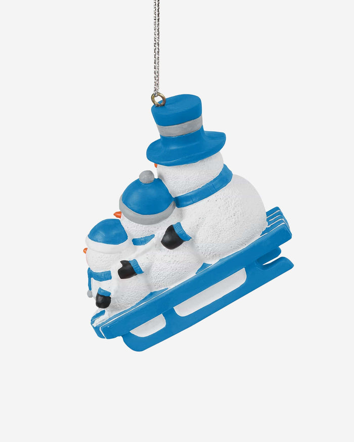 Detroit Lions Sledding Snowmen Ornament FOCO - FOCO.com