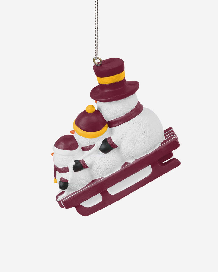 Washington Commanders Sledding Snowmen Ornament FOCO - FOCO.com