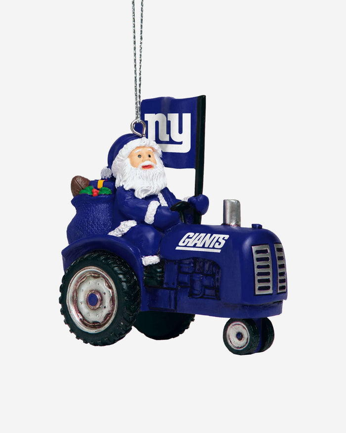 New York Giants Santa Riding Tractor Ornament FOCO - FOCO.com