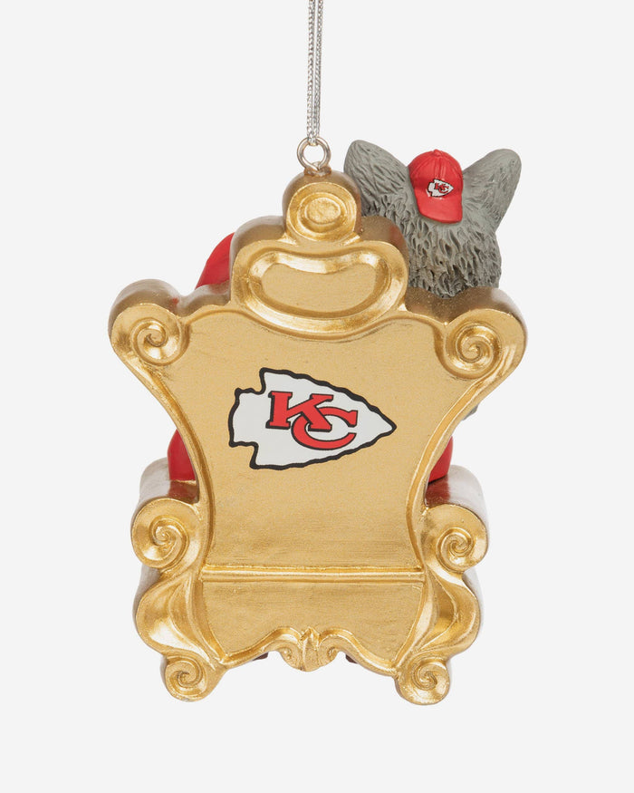 KC Wolf Kansas City Chiefs Mascot On Santa's Lap Ornament FOCO - FOCO.com