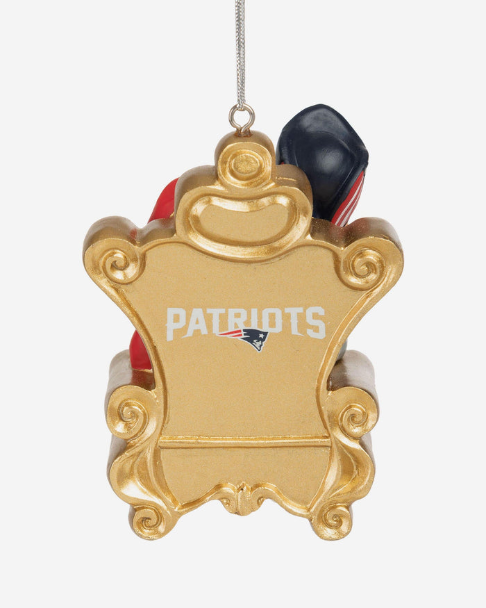 Pat the Patriot New England Patriots Mascot On Santa's Lap Ornament FOCO - FOCO.com