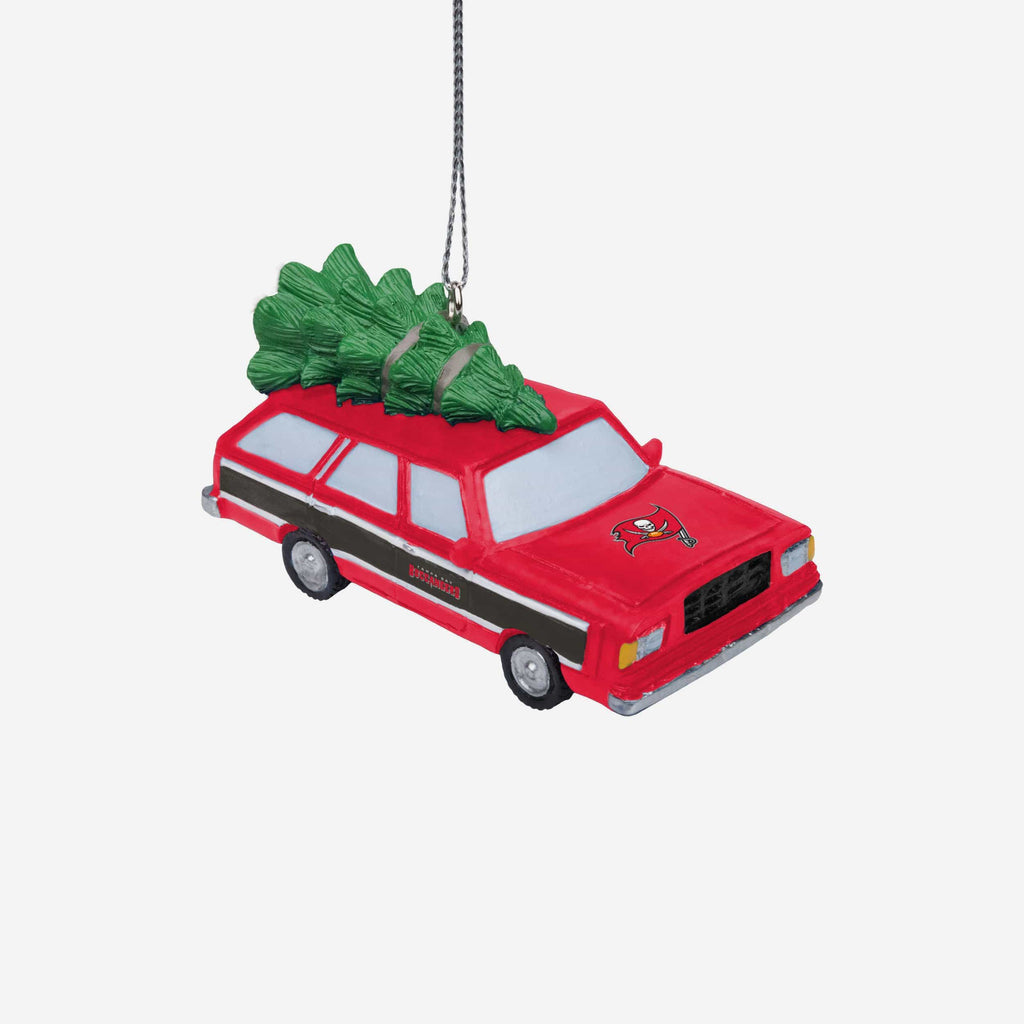 Tampa Bay Buccaneers Station Wagon With Tree Ornament FOCO - FOCO.com