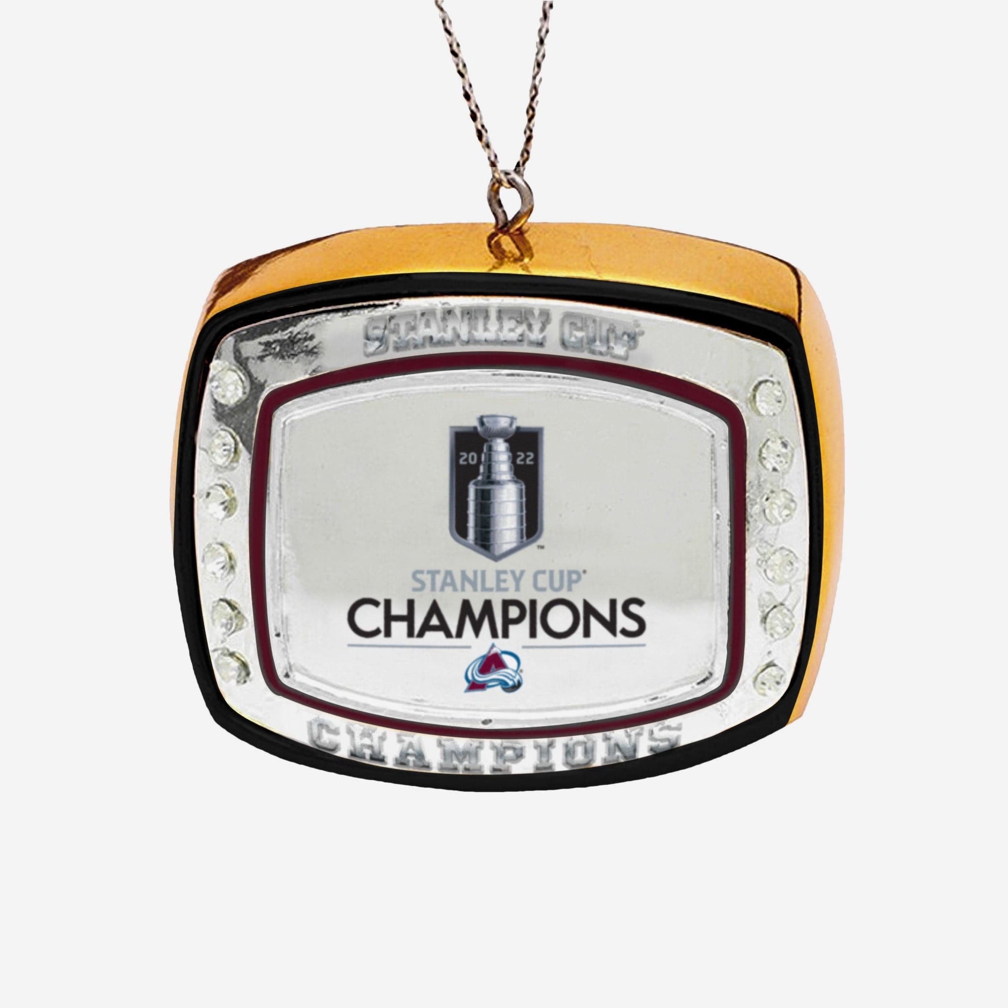 Colorado Avalanche 2022 Stanley Cup Champions Glass Ball Ornament FOCO