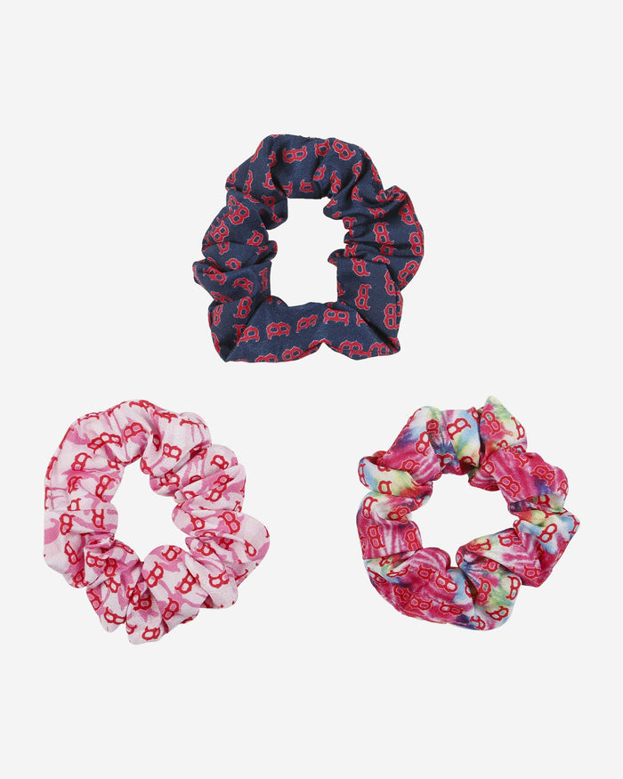 Boston Red Sox Mini Print 3 Pack Scrunchies FOCO - FOCO.com