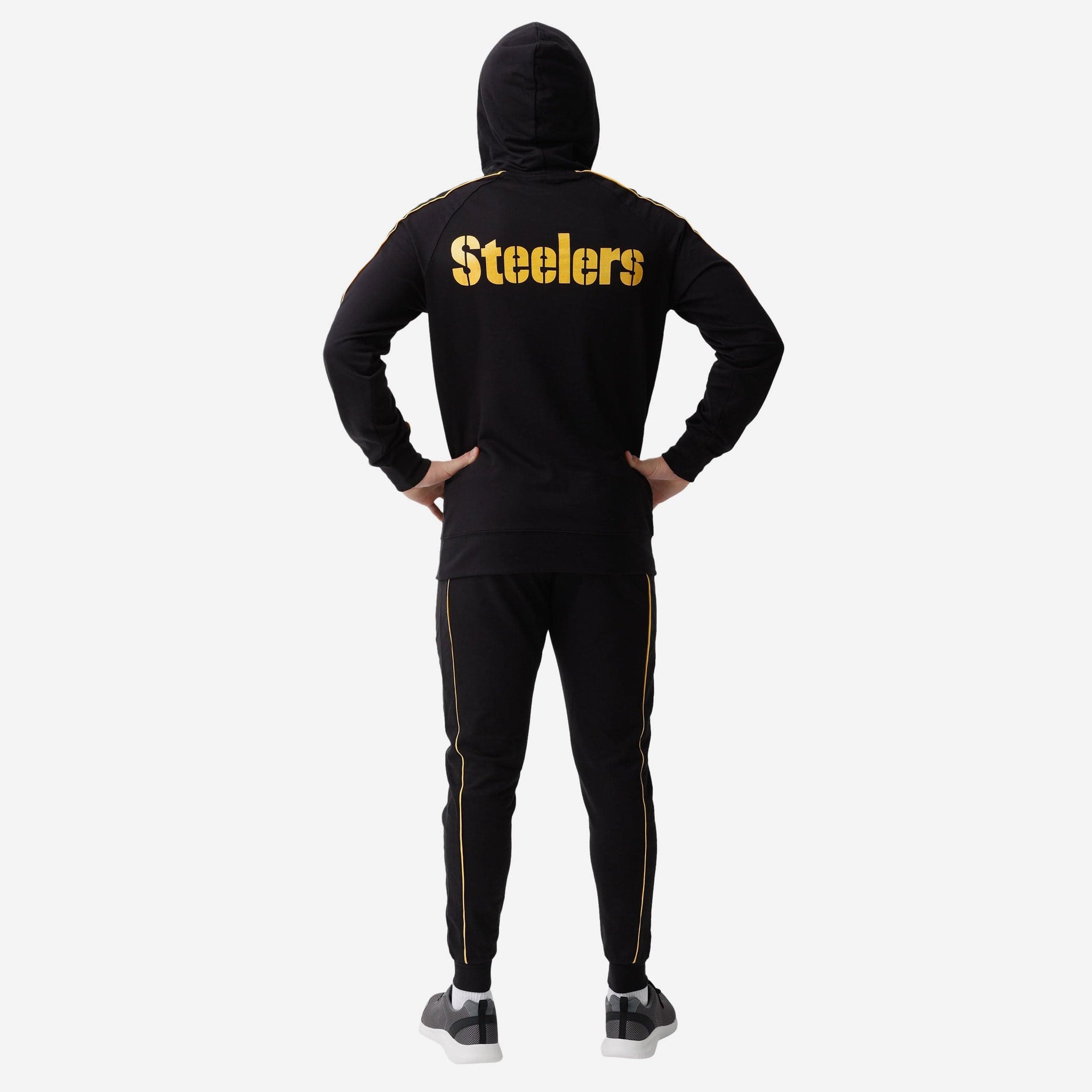 Youth Black Pittsburgh Steelers Long Sleeve T-Shirt & Pants Set