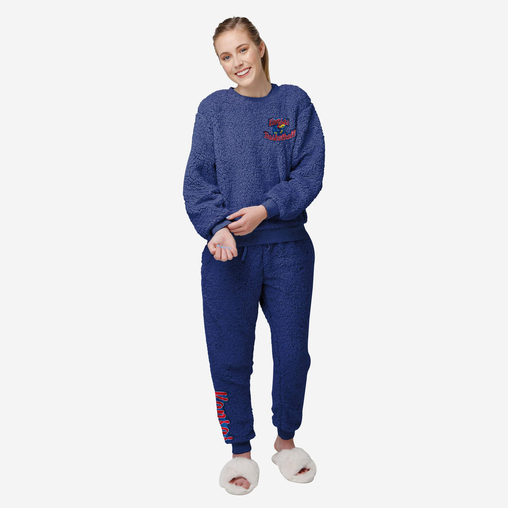 Kansas Jayhawks Womens Sherpa Lounge Set FOCO S - FOCO.com