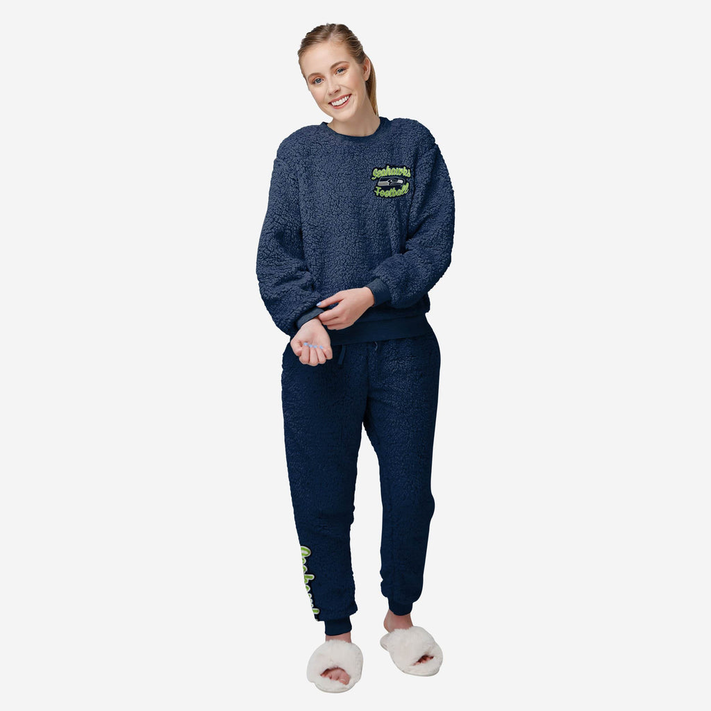 Seattle Seahawks Womens Sherpa Lounge Set FOCO S - FOCO.com