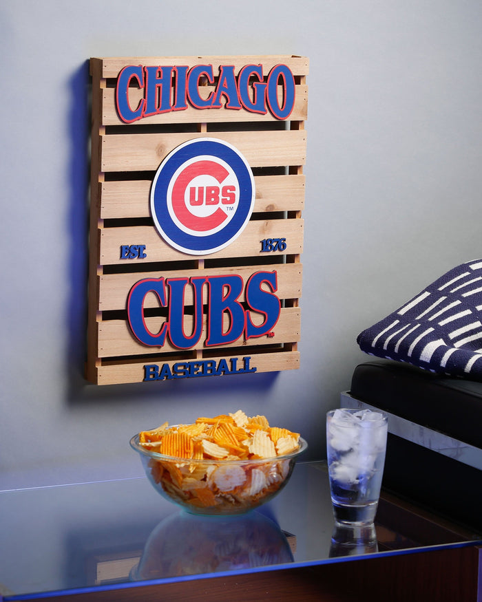 Chicago Cubs Wood Pallet Sign FOCO - FOCO.com