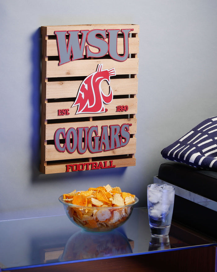 Washington State Cougars Wood Pallet Sign FOCO - FOCO.com