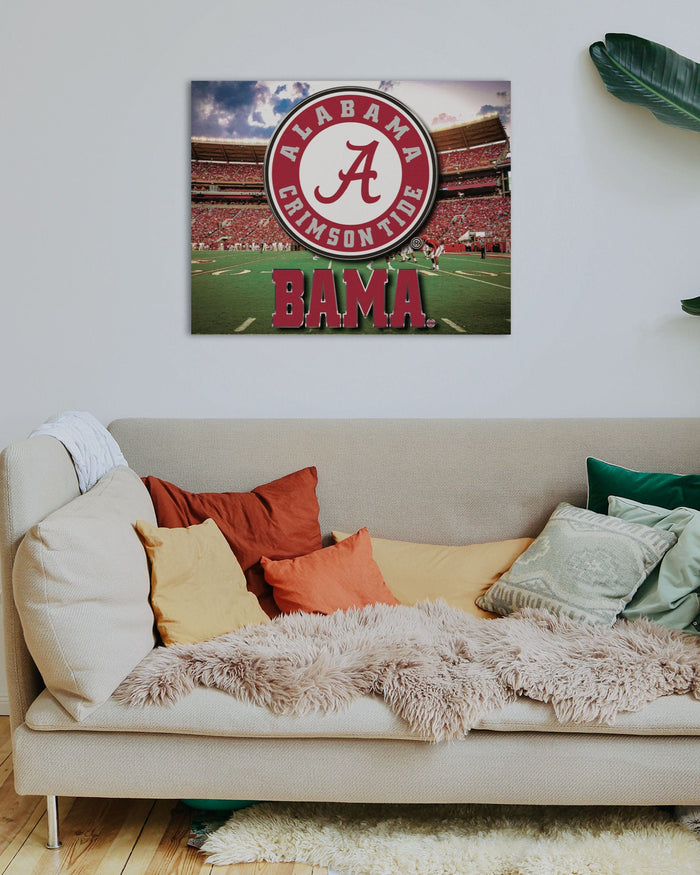 Alabama Crimson Tide Canvas Wall Sign FOCO - FOCO.com