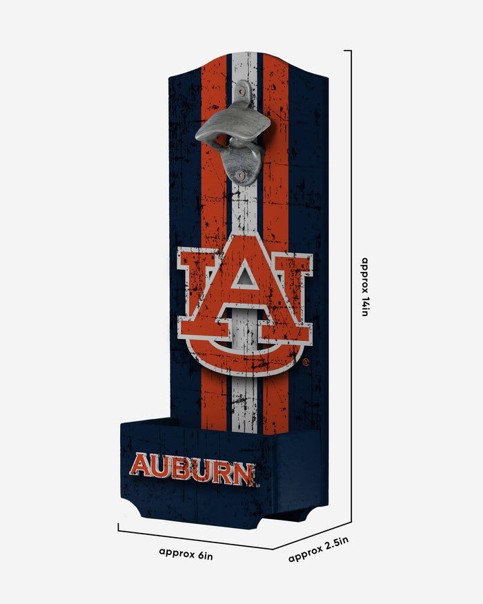 Auburn Tigers Wooden Bottle Cap Opener Sign FOCO - FOCO.com