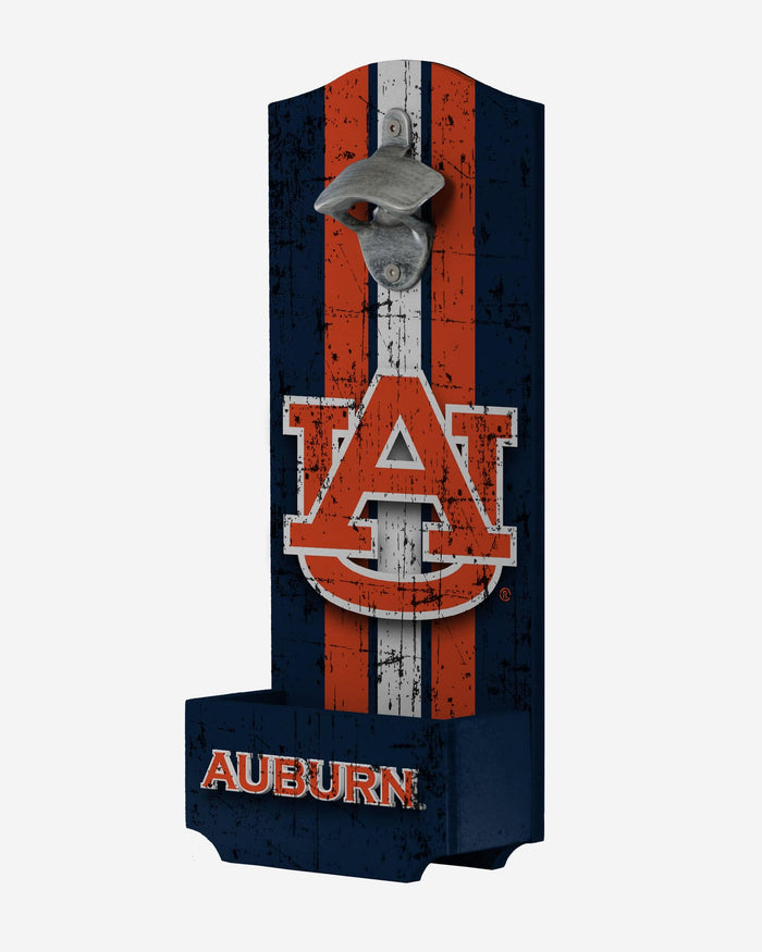 Auburn Tigers Wooden Bottle Cap Opener Sign FOCO - FOCO.com