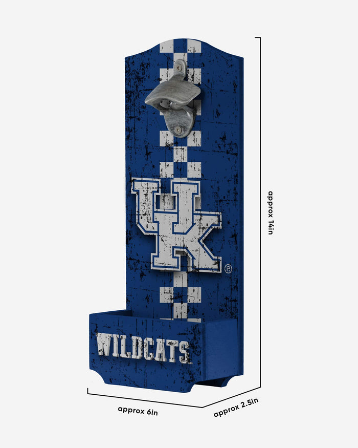 Kentucky Wildcats Wooden Bottle Cap Opener Sign FOCO - FOCO.com