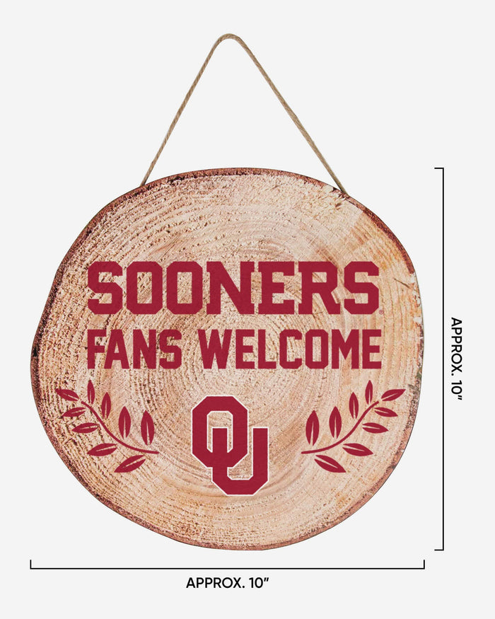 Oklahoma Sooners Wood Stump Sign FOCO - FOCO.com