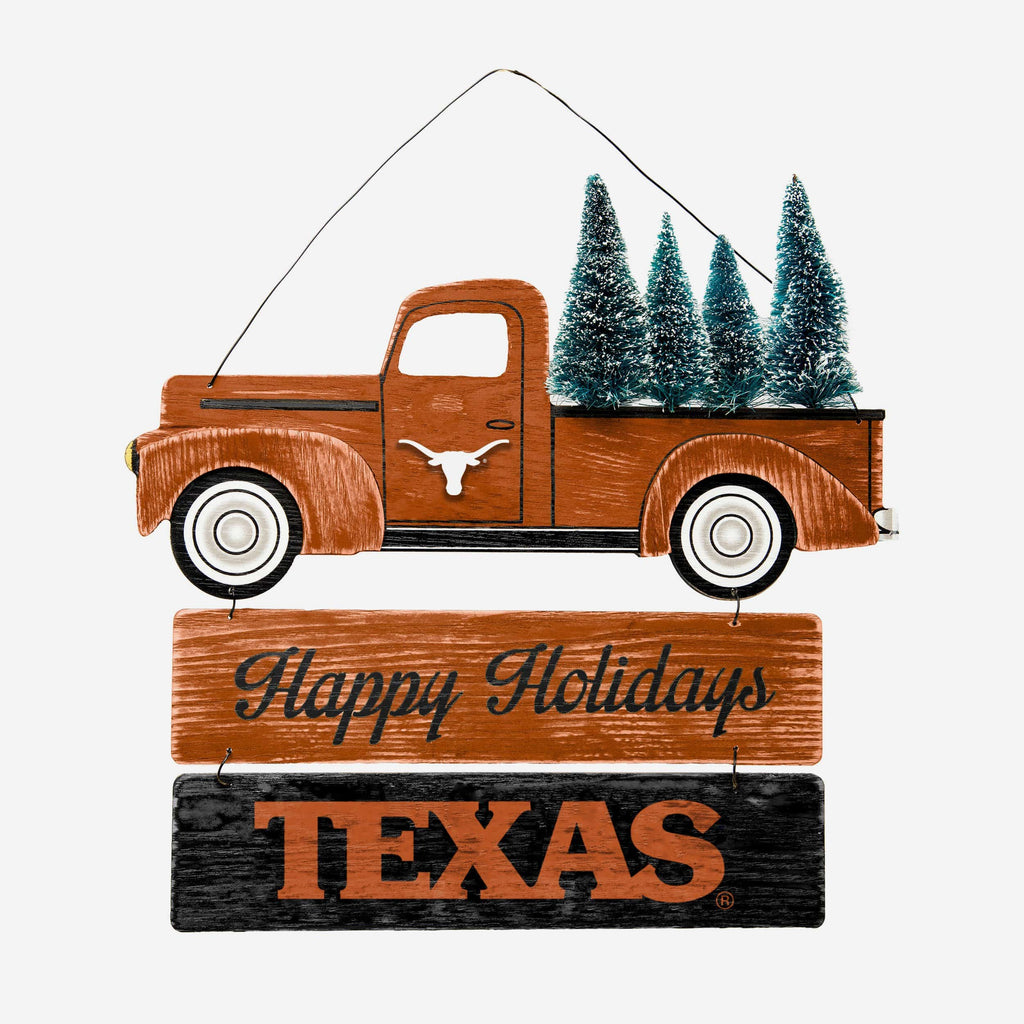 Texas Longhorns Wooden Truck With Tree Sign FOCO - FOCO.com