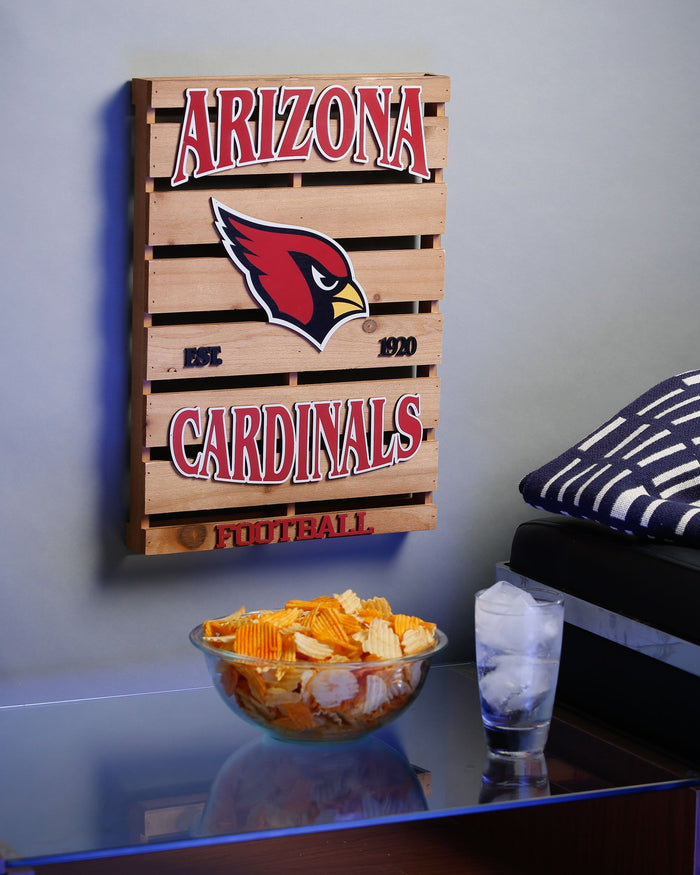 Arizona Cardinals Wood Pallet Sign FOCO - FOCO.com