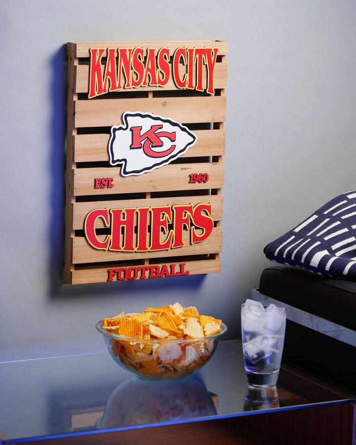 Kansas City Chiefs Wood Pallet Sign FOCO - FOCO.com