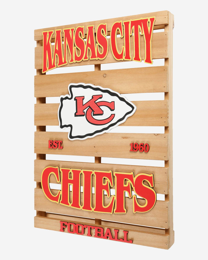 Kansas City Chiefs Wood Pallet Sign FOCO - FOCO.com