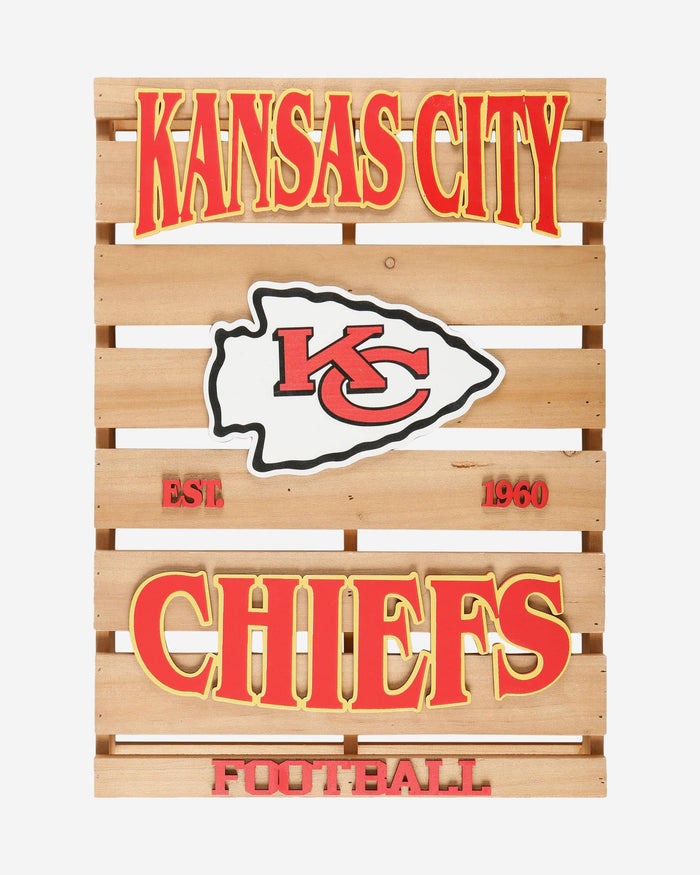 Kansas City Chiefs Wood Pallet Sign FOCO - FOCO.com