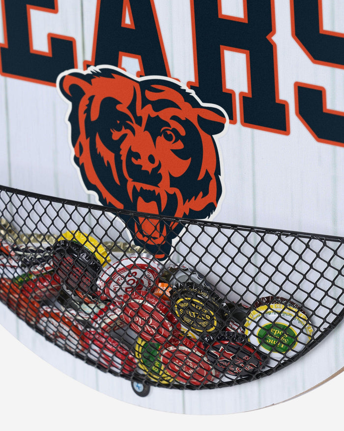 Chicago Bears Bottle Opener Cap Catcher Wall Sign FOCO - FOCO.com