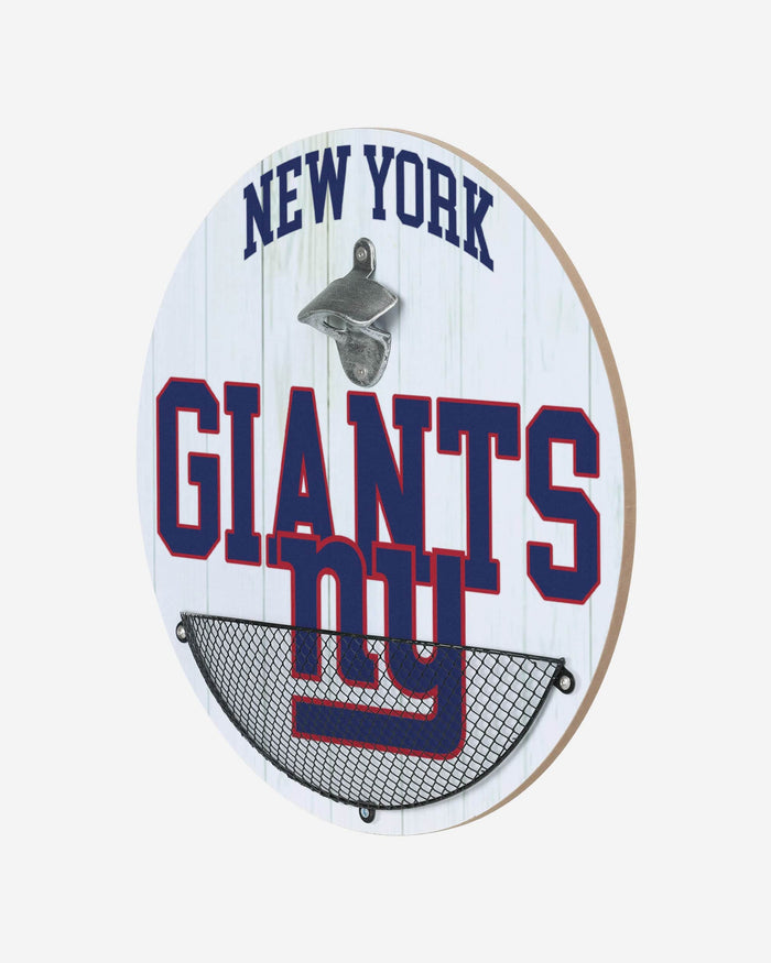 New York Giants Bottle Opener Cap Catcher Wall Sign FOCO - FOCO.com