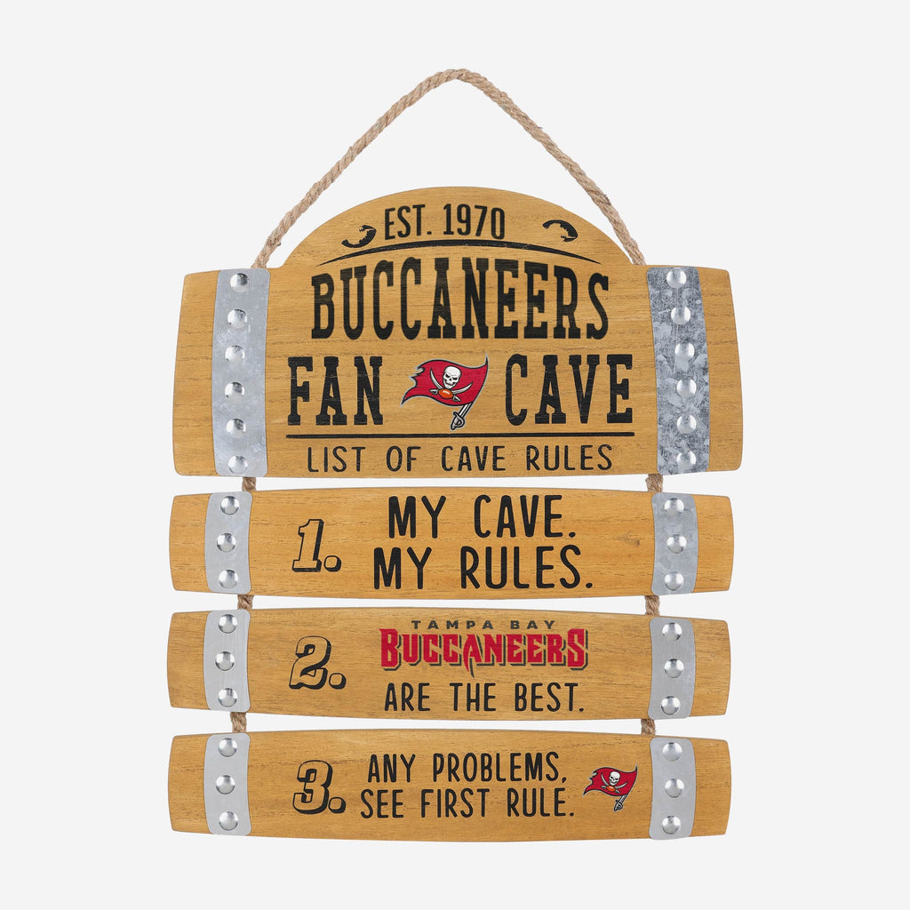 Tampa Bay Buccaneers Barrel Slat Mancave Sign FOCO - FOCO.com