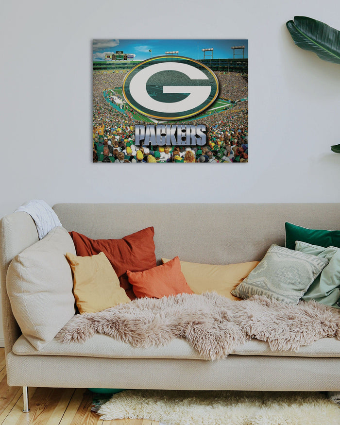 Green Bay Packers Canvas Wall Sign FOCO - FOCO.com