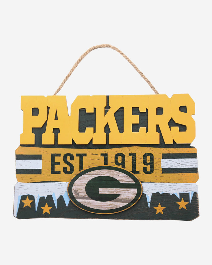 Green Bay Packers Wooden Die Cut Sign FOCO - FOCO.com