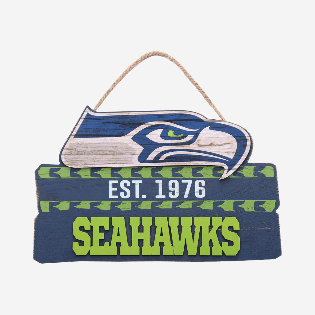 Seattle Seahawks Wooden Die Cut Sign FOCO - FOCO.com