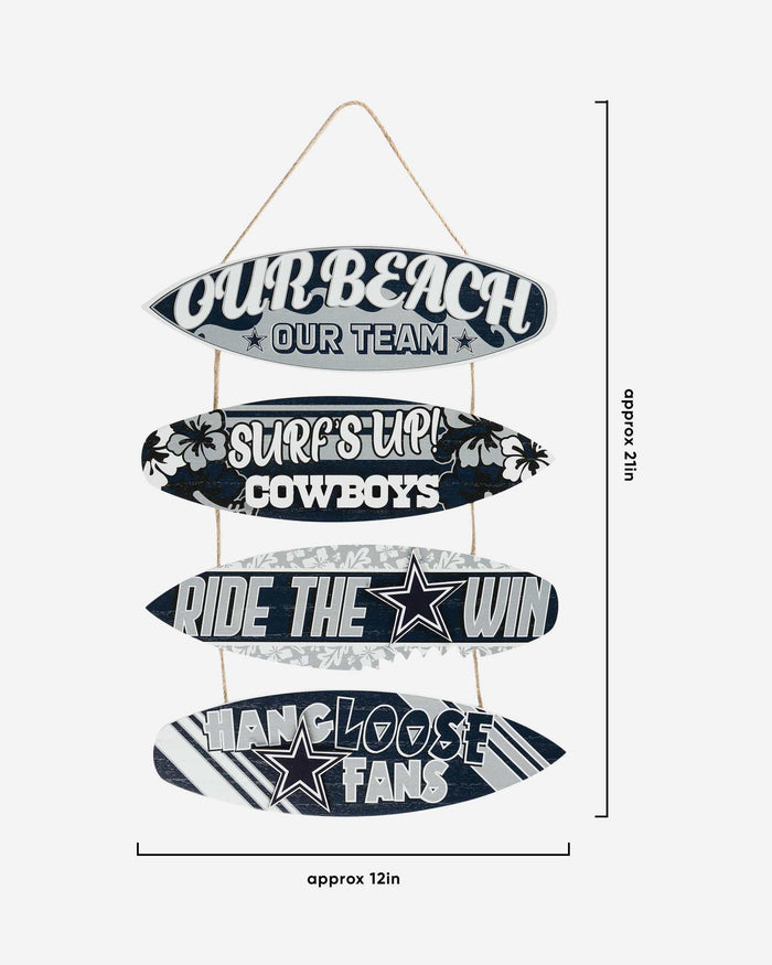 Dallas Cowboys Fancave Surfboard Sign FOCO - FOCO.com