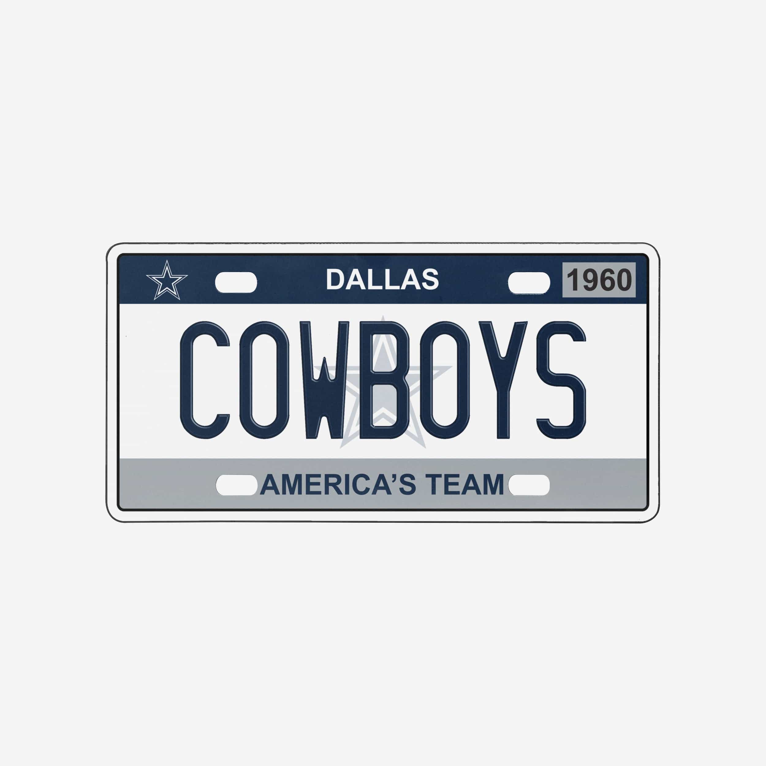 NFL Dallas Cowboys #1 FAN Official Metal Sign License Plate Exclusive