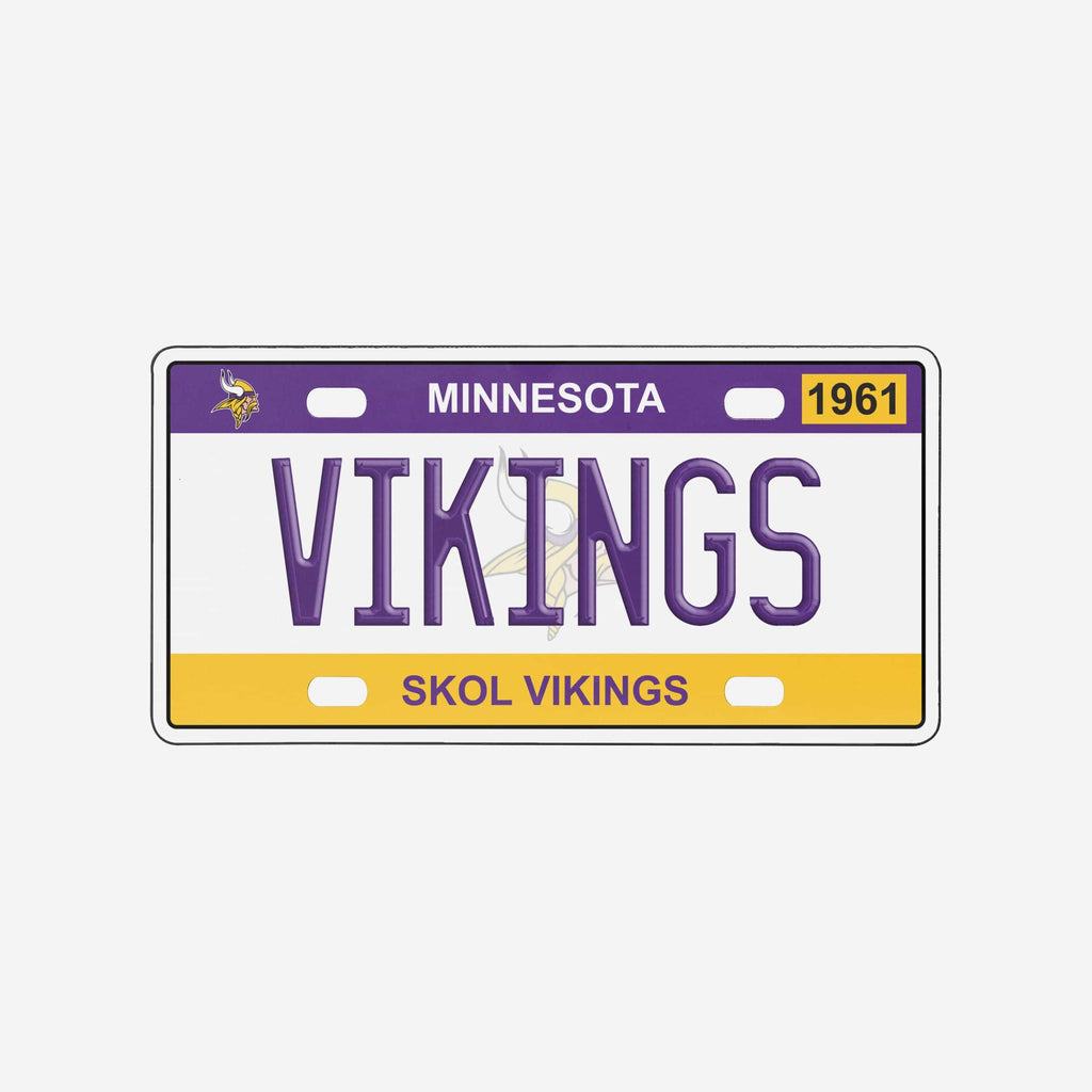 Minnesota Vikings License Plate Wall Sign FOCO - FOCO.com