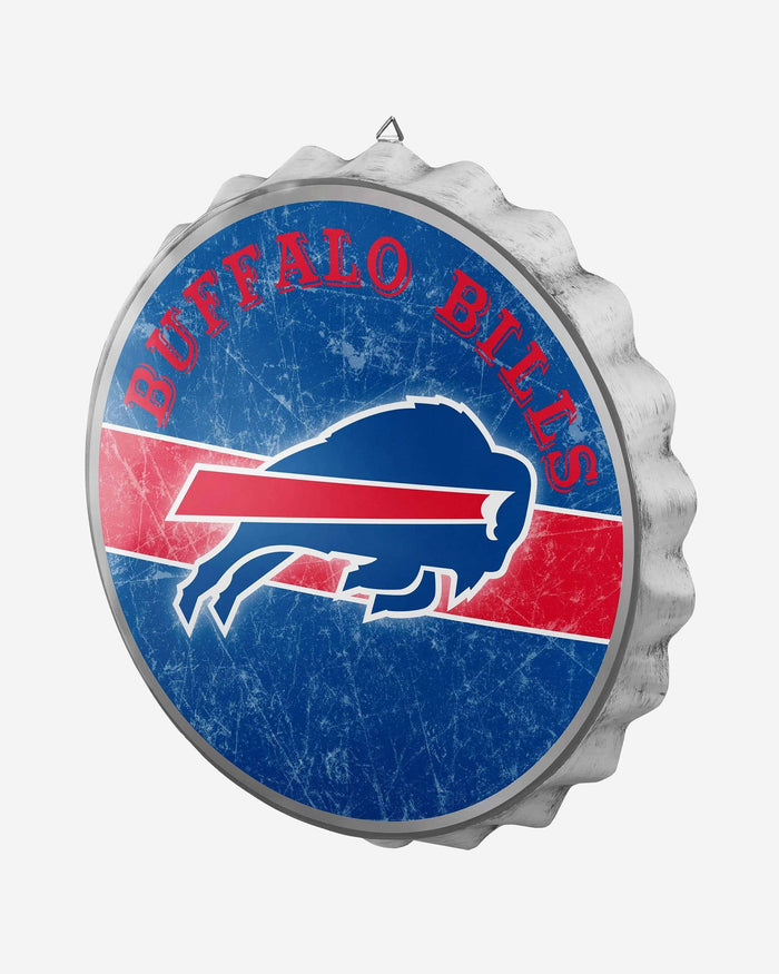 Buffalo Bills Metal Distressed Bottle Cap Sign FOCO - FOCO.com