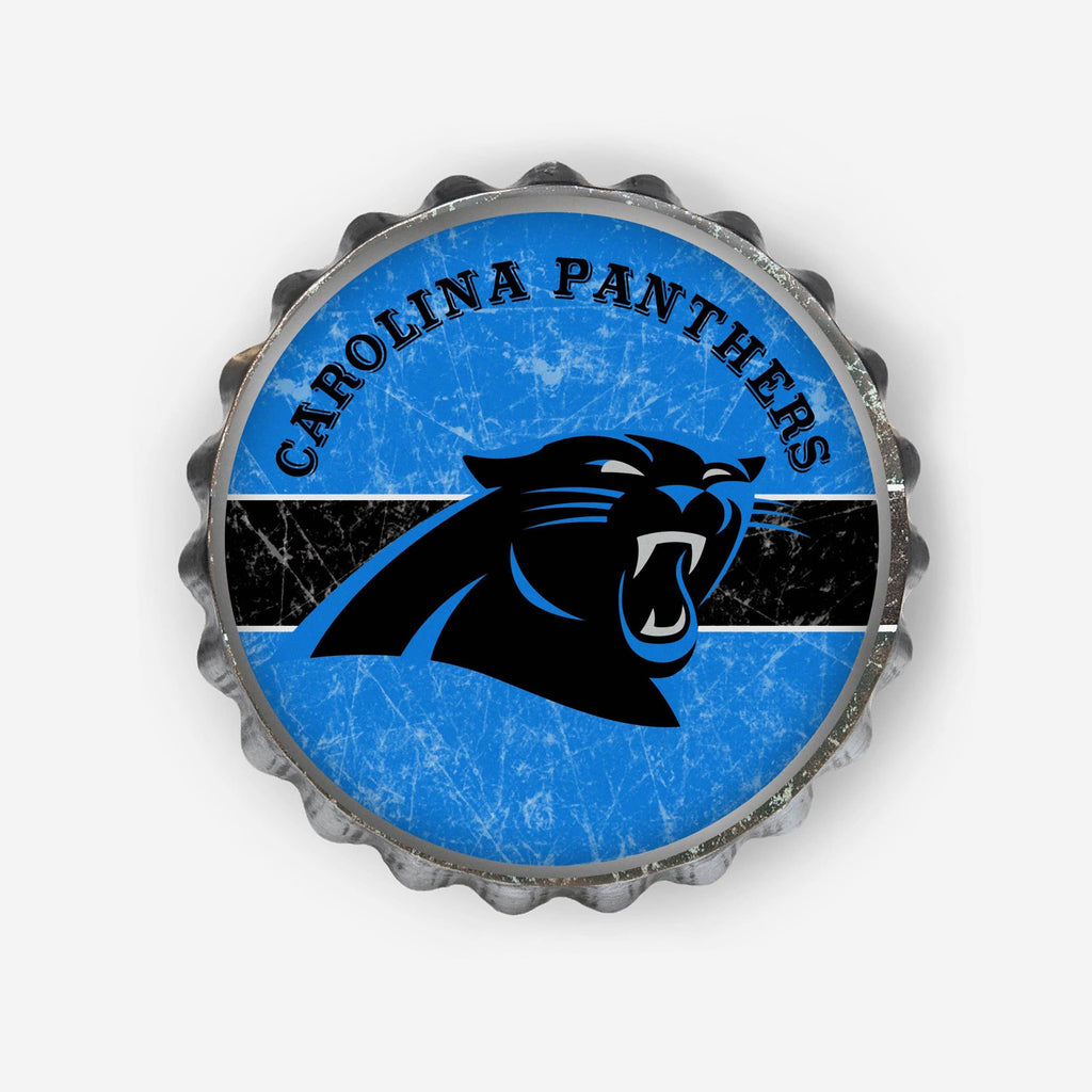 Carolina Panthers Metal Distressed Bottle Cap Sign FOCO - FOCO.com