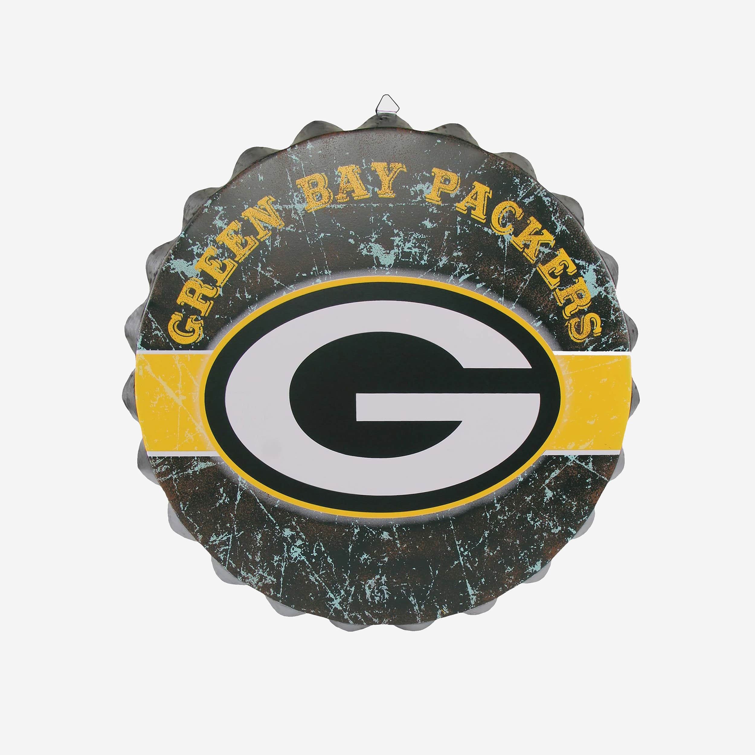 Green Bay Packers 13” Jumbo Metal Distressed Bottle Cap Wall Sign – Limited  Edition FOCO Packers Sign – Show Your NFL and Team Spirit with Officially