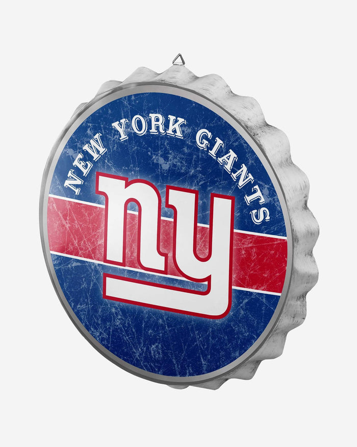 New York Giants Metal Distressed Bottle Cap Sign FOCO - FOCO.com