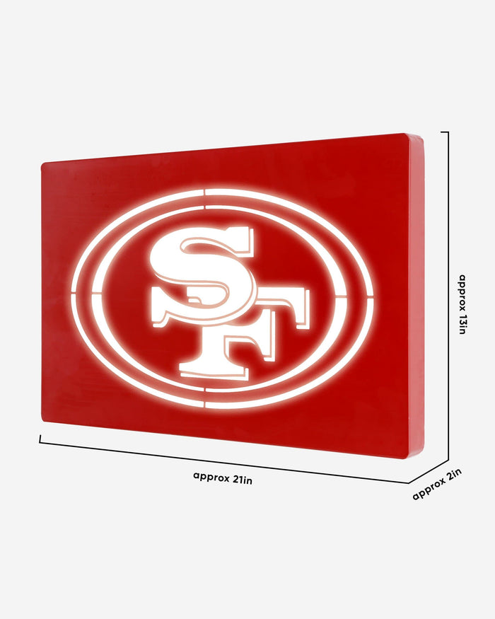 San Francisco 49ers Metal Light Up Logo Sign FOCO - FOCO.com