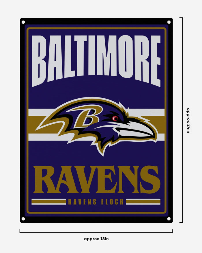 Baltimore Ravens Metal Tacker Wall Sign FOCO - FOCO.com