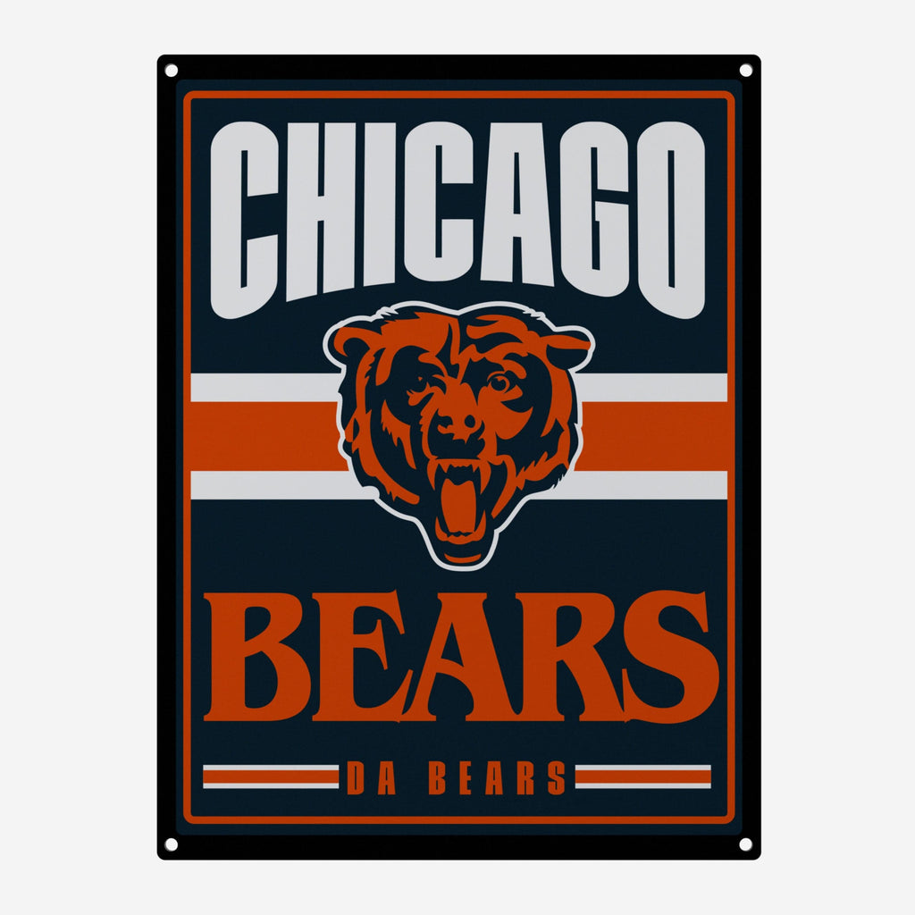 Chicago Bears Metal Tacker Wall Sign FOCO - FOCO.com