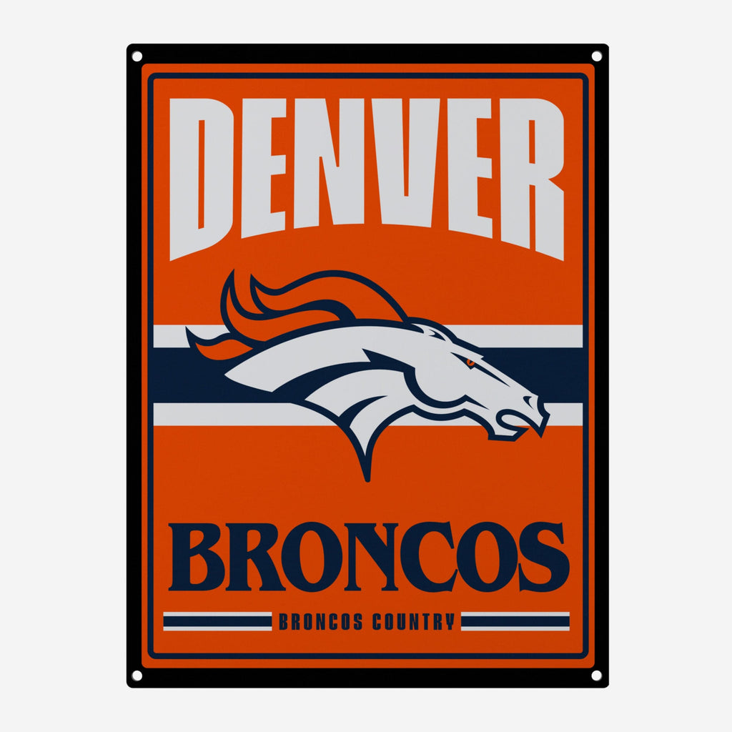 Denver Broncos Metal Tacker Wall Sign FOCO