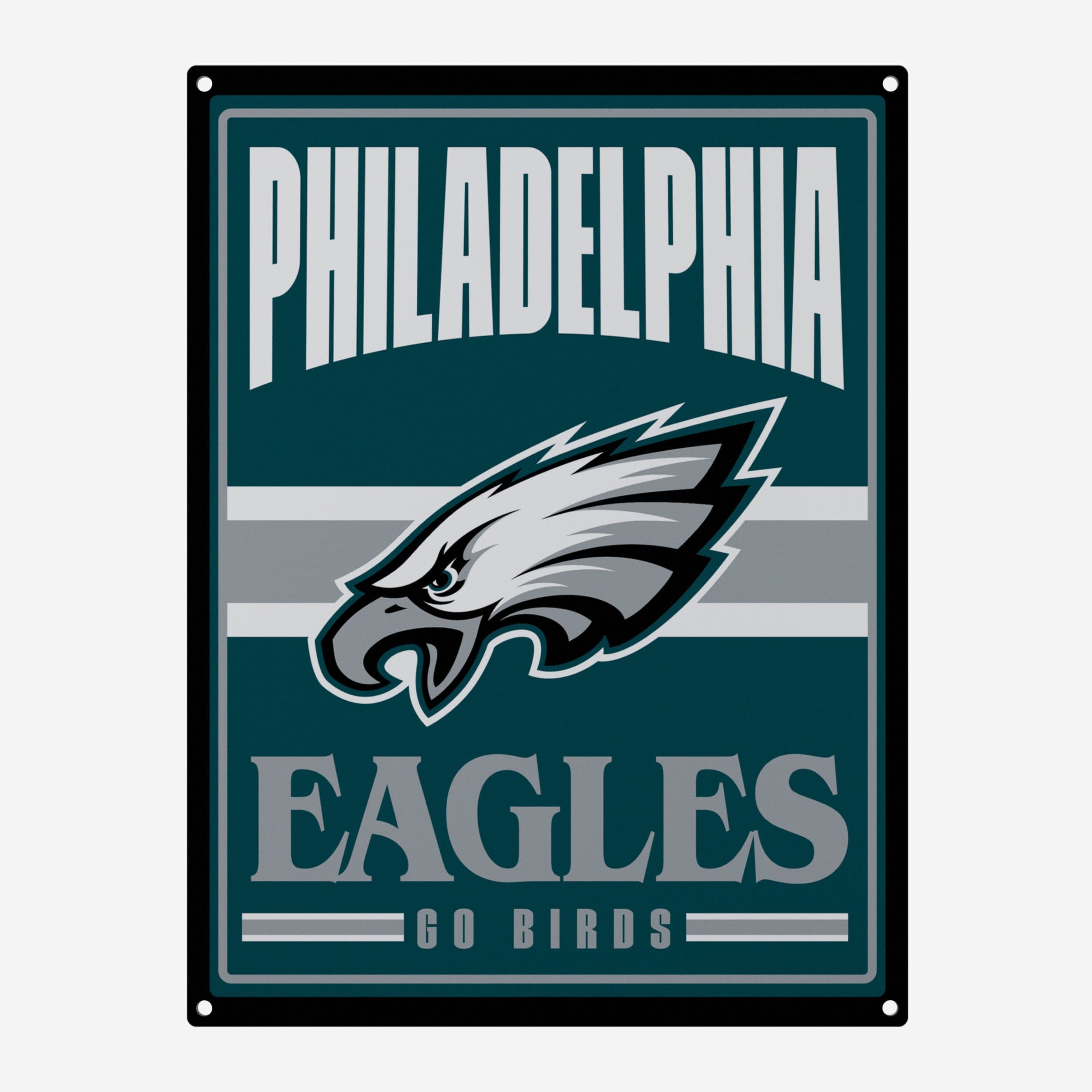 13” Philadelphia Eagles Jumbo Metal Distressed Bottlecap Wall Sign – Limited Edition FOCO Eagles Sign – Show Your NFL Team Spirit with Officially