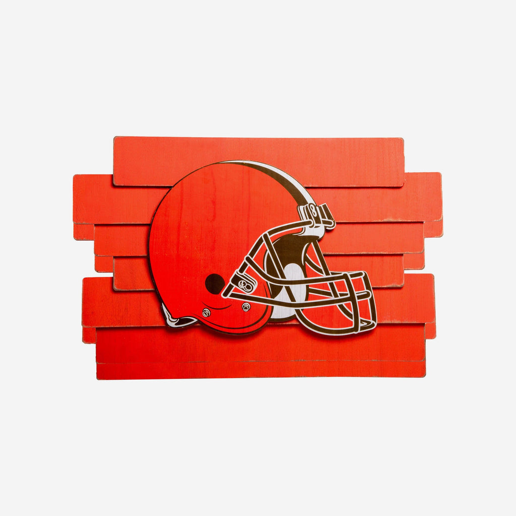 Cleveland Browns Staggered Wood Logo Sign FOCO - FOCO.com