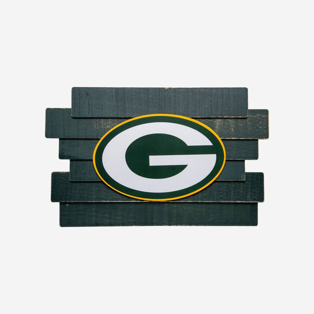 Green Bay Packers Staggered Wood Logo Sign FOCO - FOCO.com