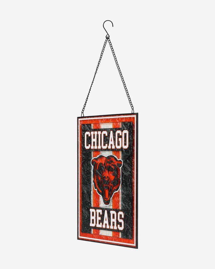 Chicago Bears Team Stripe Stain Glass Sign FOCO - FOCO.com