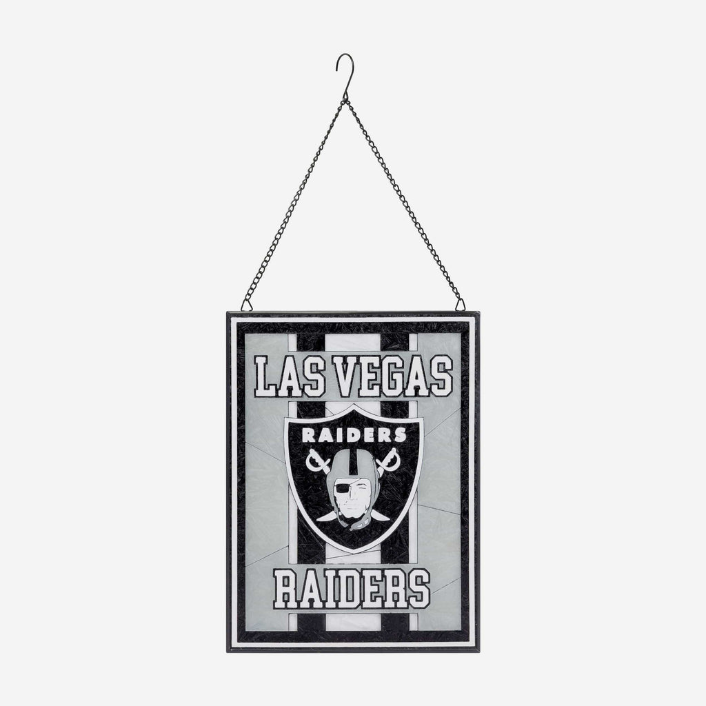 Las Vegas Raiders Team Stripe Stain Glass Sign FOCO - FOCO.com