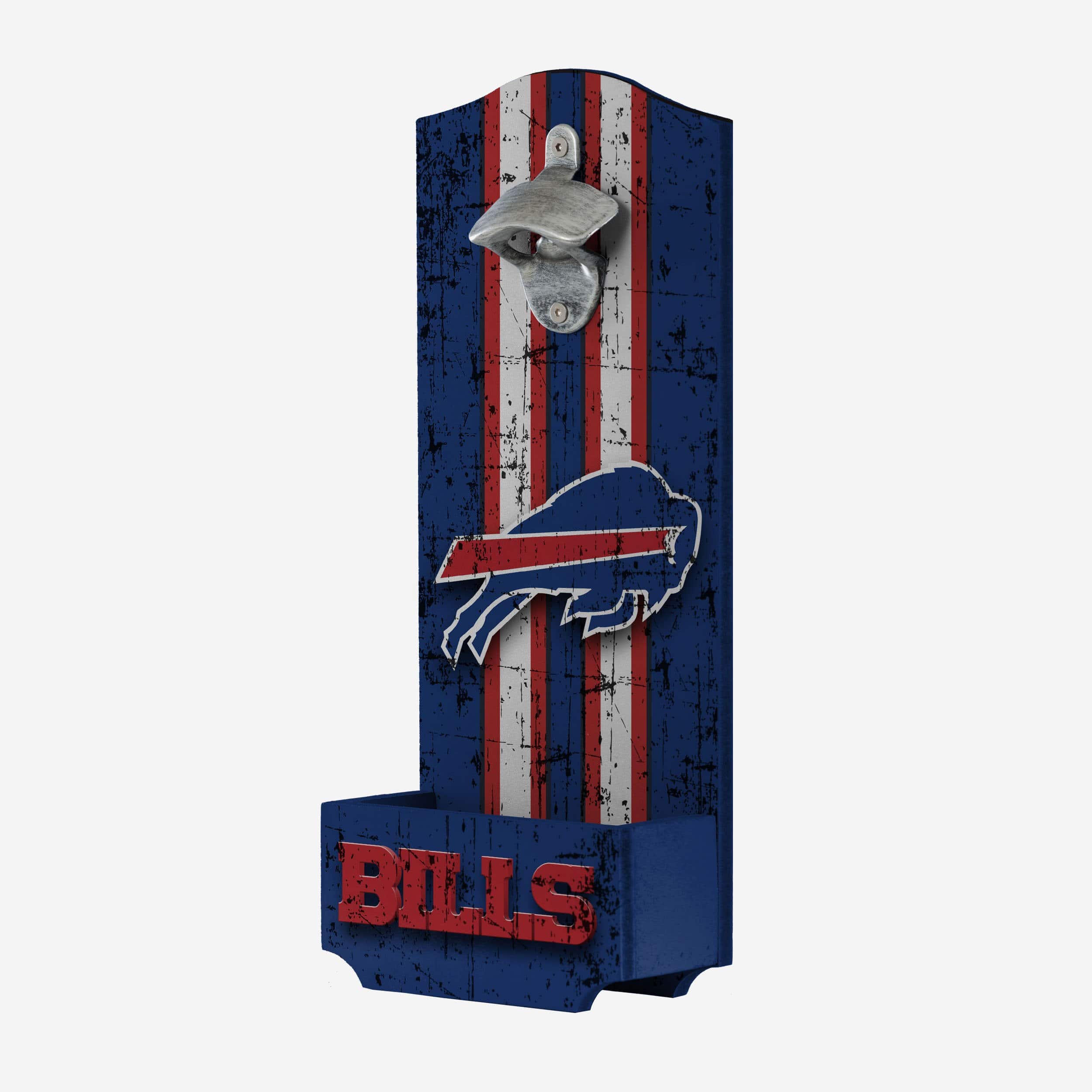 Buffalo Bills NFL Wooden Bottle Cap Opener Sign