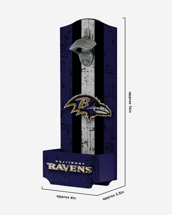 Baltimore Ravens Wooden Bottle Cap Opener Sign FOCO - FOCO.com