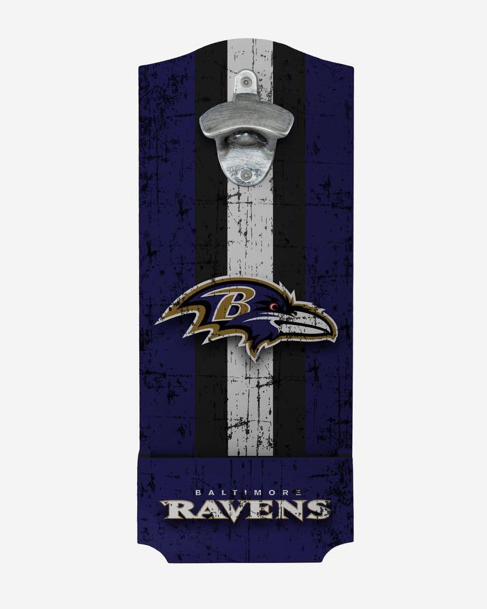 Baltimore Ravens Wooden Bottle Cap Opener Sign FOCO - FOCO.com